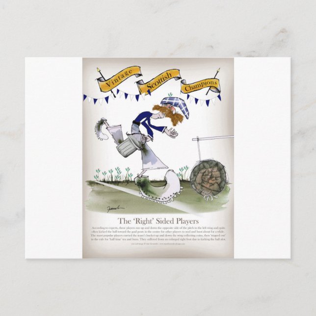 skotsk fotboll i right wing vykort (Framsida)