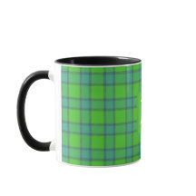 Skotsk grön &blå Plaid  tartan monogramnamn