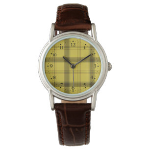 Skotsk gul tartan armbandsur