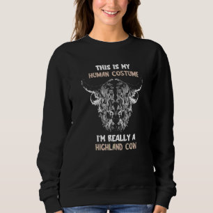 Skotsk Highland Cow Människokostym Skotsk Highland T Shirt