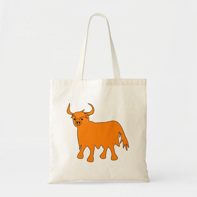 Skotsk Highland Cow tobag-bild Tygkasse (Framsidan)
