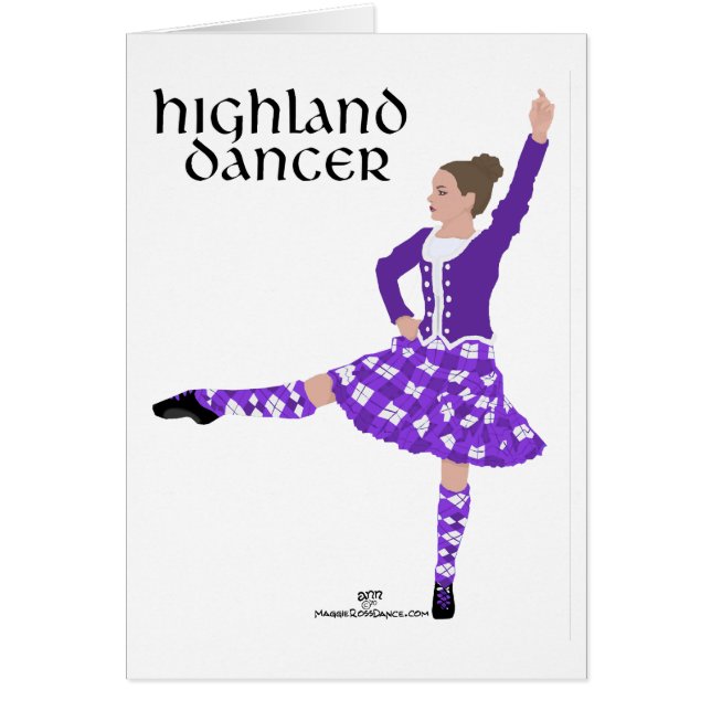 Skotsk Highland-dansare Hälsningskort (Framsidan)