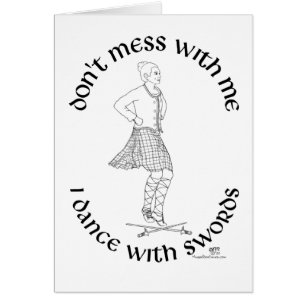 Skotsk Highland-dansare Hälsningskort