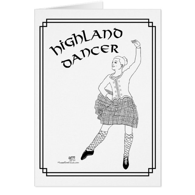 Skotsk Highland-dansare Hälsningskort (Framsidan)