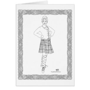 Skotsk Highland-dansare Hälsningskort