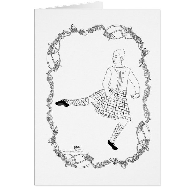 Skotsk Highland-dansare Hälsningskort (Framsidan)