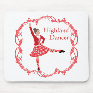 Skotsk Highland Dansare Kelter Knutmönster Röd Musmatta