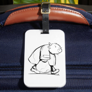 Skotsk Highland Ko Går Och Handlar Bagagebricka
