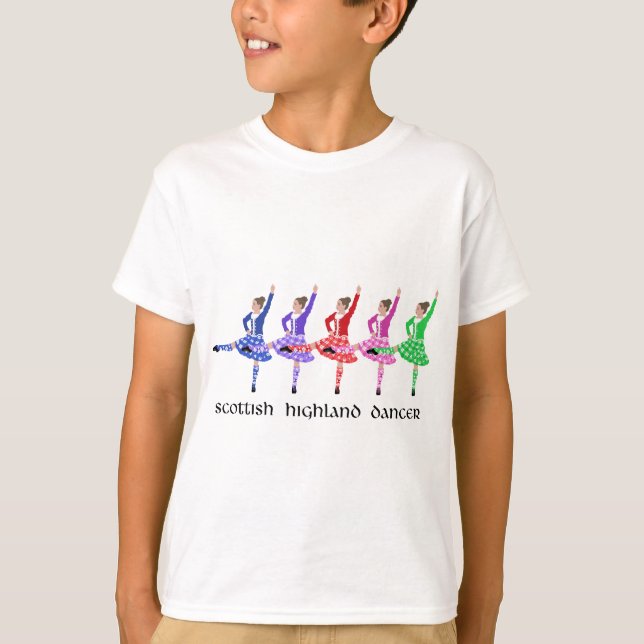 Skotsk Highlanddans Line T-shirt (Framsida)