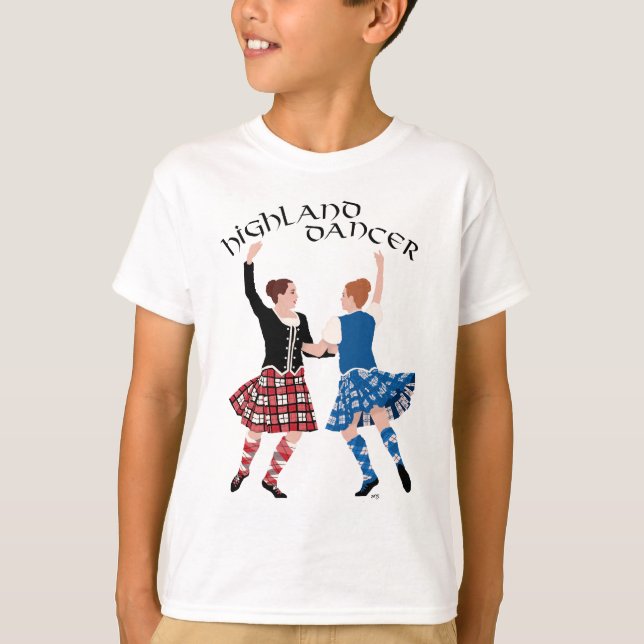 Skotsk Highlanddans Reel T-shirt (Framsida)