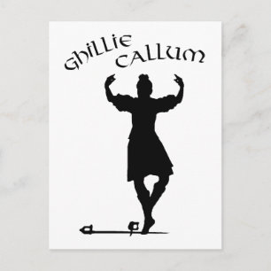 Skotsk Highlanddansare Ghillie Callum Vykort