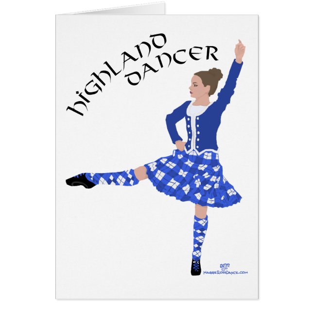 Skotsk Highlanddansare Hälsningskort (Framsidan)