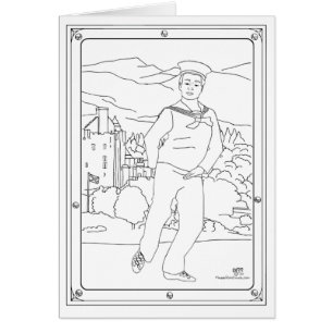 Skotsk Highlanddansare Hälsningskort
