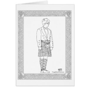 Skotsk Highlanddansare Hälsningskort