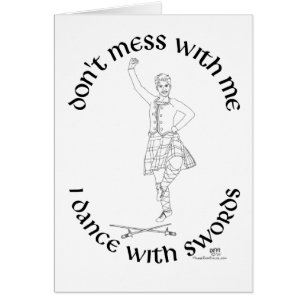 Skotsk Highlanddansare Hälsningskort