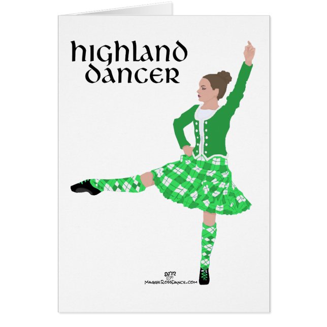Skotsk Highlanddansare Hälsningskort (Framsidan)