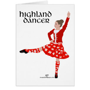 Skotsk Highlanddansare Hälsningskort