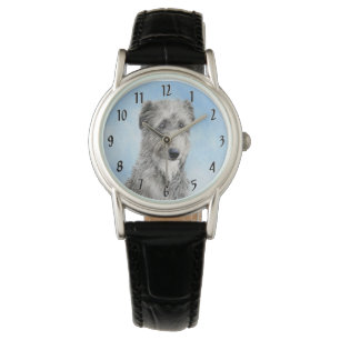 Skotsk hjorthund-målning - Söt original hund Ar Armbandsur