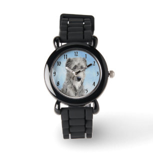 Skotsk hjorthund-målning - Söt originell hundkonst Armbandsur