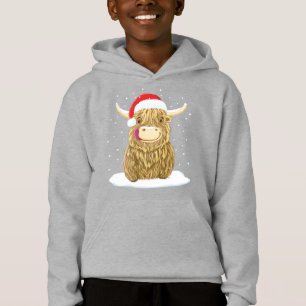 Skotsk höglands- ko i julsnön t shirt