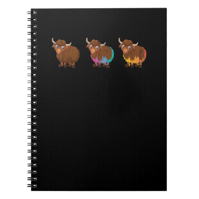 Skotsk höglandskö (Highland Cow) Anteckningsbok (Framsidan)