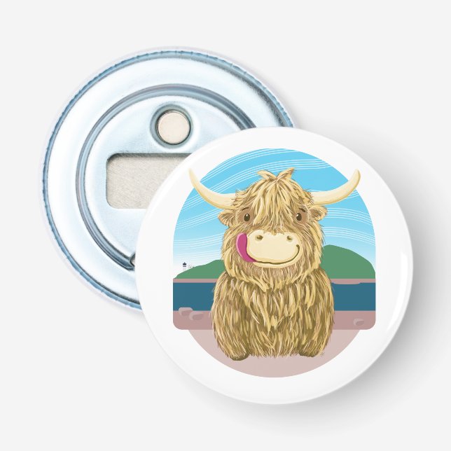 Skotsk höglandskö, kylning på stranden flasköppnare (Framsidan)