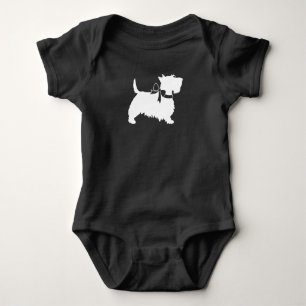 Skotsk Hund Baby Shower Puppy Scottish Terrier Gr T Shirt