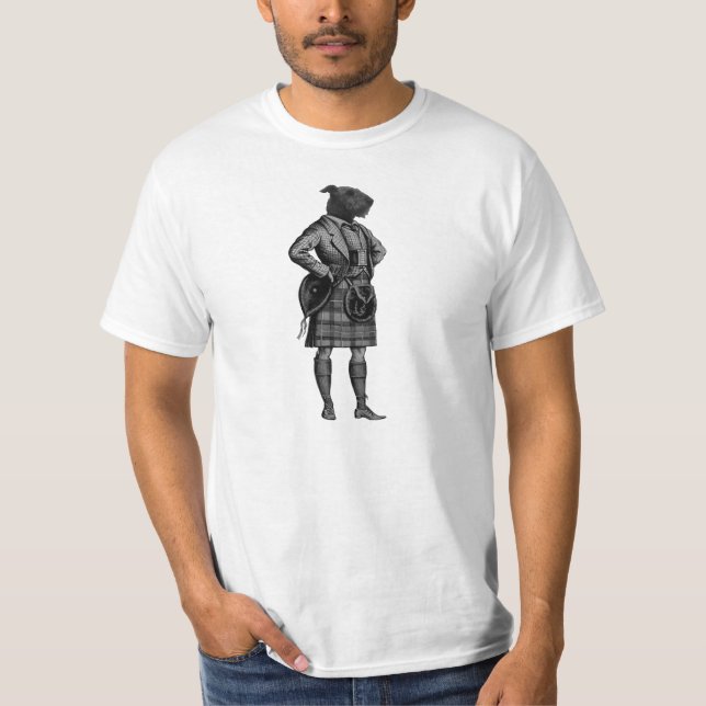 skotsk hund för vintage i kilt tröja (Framsida)