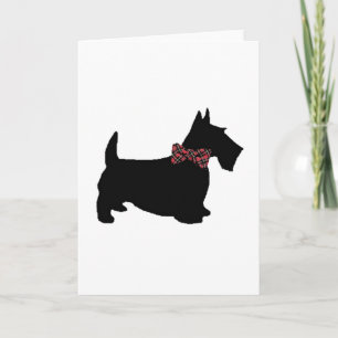 Skotsk Hund i Play Bow Tie Kort