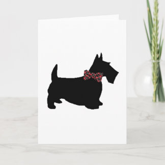 Skotsk Hund i Play Bow Tie Kort