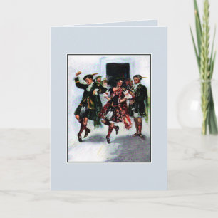 Skotsk illustration för kiltdansbok kort