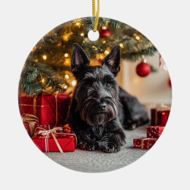 Skotsk jul julgransprydnad keramik (Framsidan)