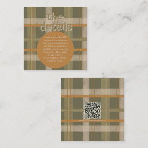 Skotsk keltisk Tartan Mönster Bröllop Tilläggskort