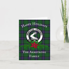 Skotsk Klan Armstrong Anpassningsbar jul Card Kort