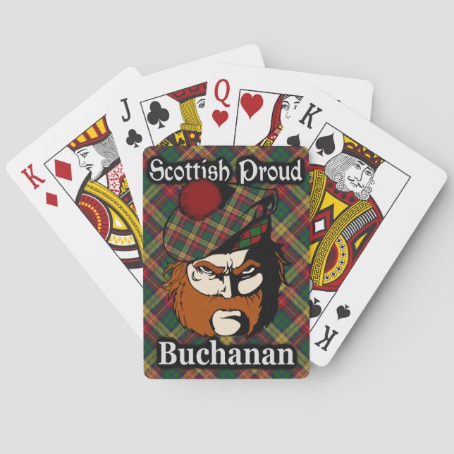 Skotsk klan Buchanan Tartan Spelkort (Baksidan)