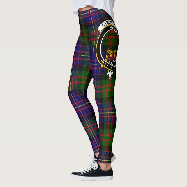 Skotsk Klan Cameron of Erracht Modern Vapensköld Leggings (Vänster)