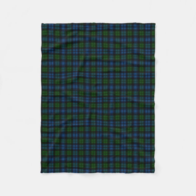 Skotsk Klan Campbell Militär Tartan Plaid Fleecefilt (Framsidan)