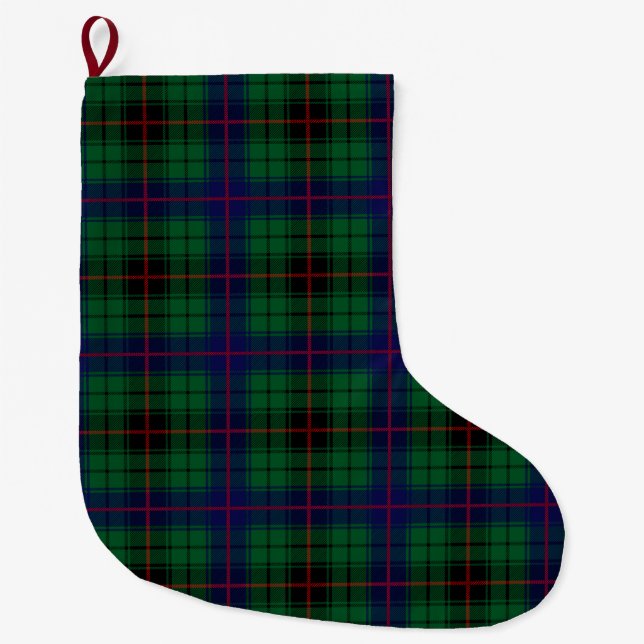 Skotsk Klan Davidson Tartan Play Stor Julstrumpa (Framsidan)