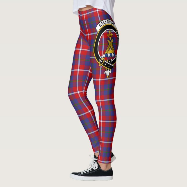 Skotsk Klan Galloway District Vapensköld Tartan Wo Leggings (Vänster)