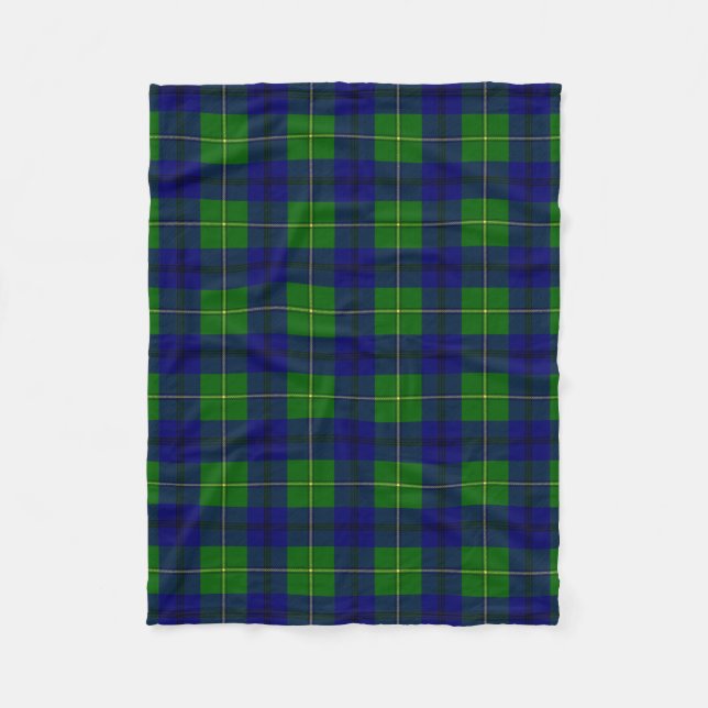 Skotsk Klan Johnston Tartan Plaid Fleecefilt (Framsidan)
