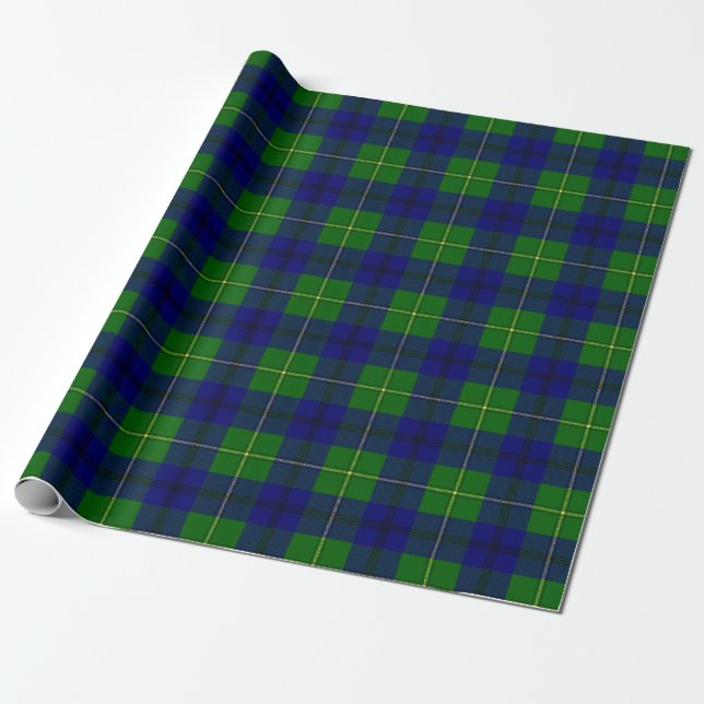 Skotsk Klan Johnston Tartan Plaid Presentpapper (Utrullad)