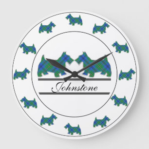 Skotsk Klan Johnstone Tartan Scottie Hundar Stor Klocka