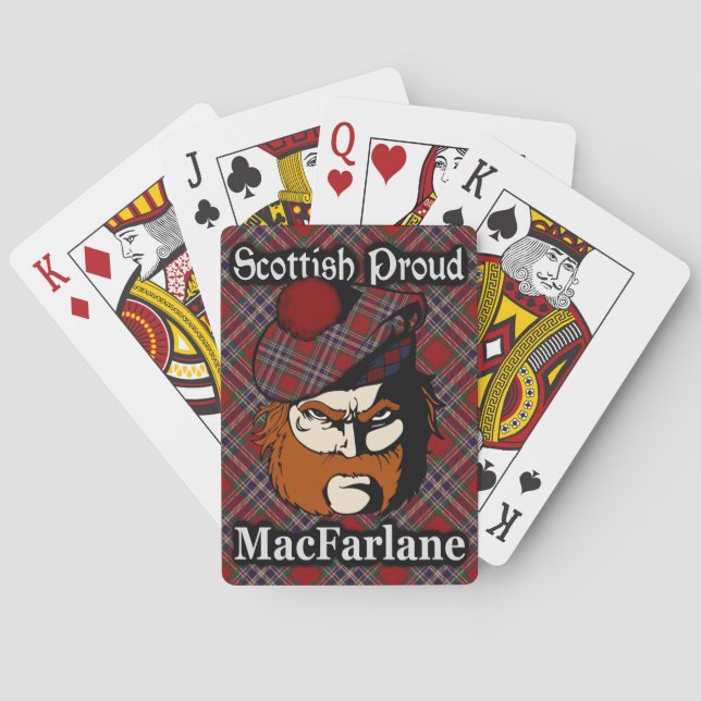 Skotsk klan MacFarlane Tartan kortlek (Baksidan)