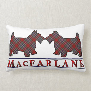 Skotsk klan MacFarlane Tartan Scottie Hundar Lumbarkudde