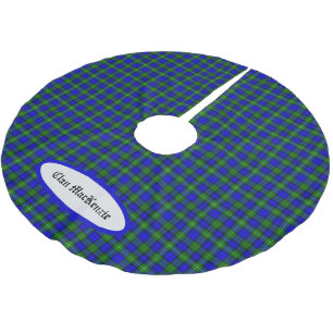 Skotsk klan MacKenzie Tartan Plaid Julgransmatta Borstad Polyester