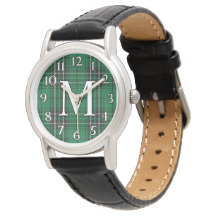 Skotsk klan MacLean M-monogram jakt-tartan Armbandsur