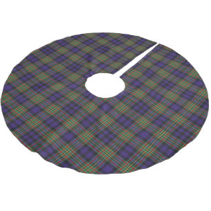 Skotsk Klan MacLellan Tartan Julgransmatta Borstad Polyester