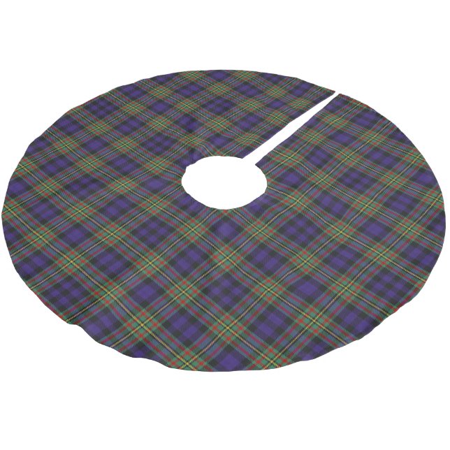 Skotsk Klan MacLellan Tartan Julgransmatta Borstad Polyester (Vinklad)