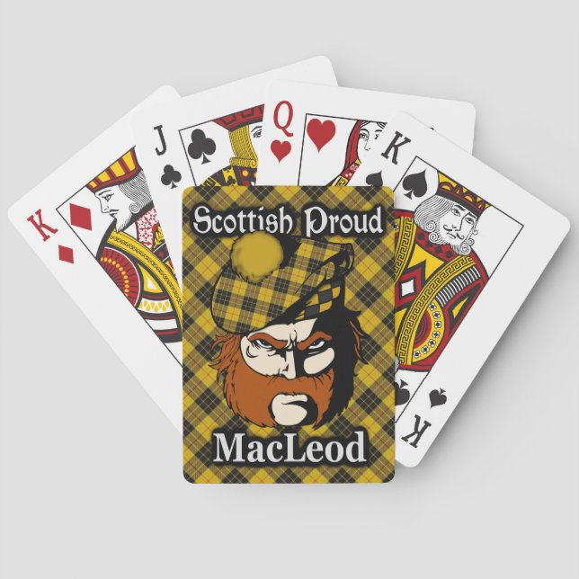 Skotsk klan MacLeod-tartan Kortlek (Baksidan)
