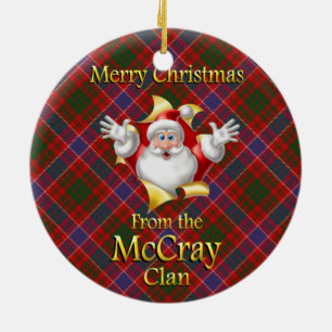 Skotsk klan McCray julgransprydnad Keramik
